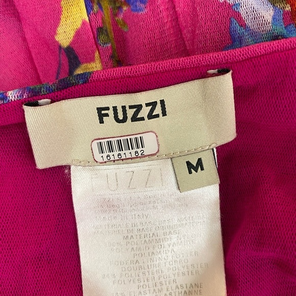 Fuzzi Abito Halter Midi Dress Halter in Hot Pink Floral Size Medium - Picture 7 of 9